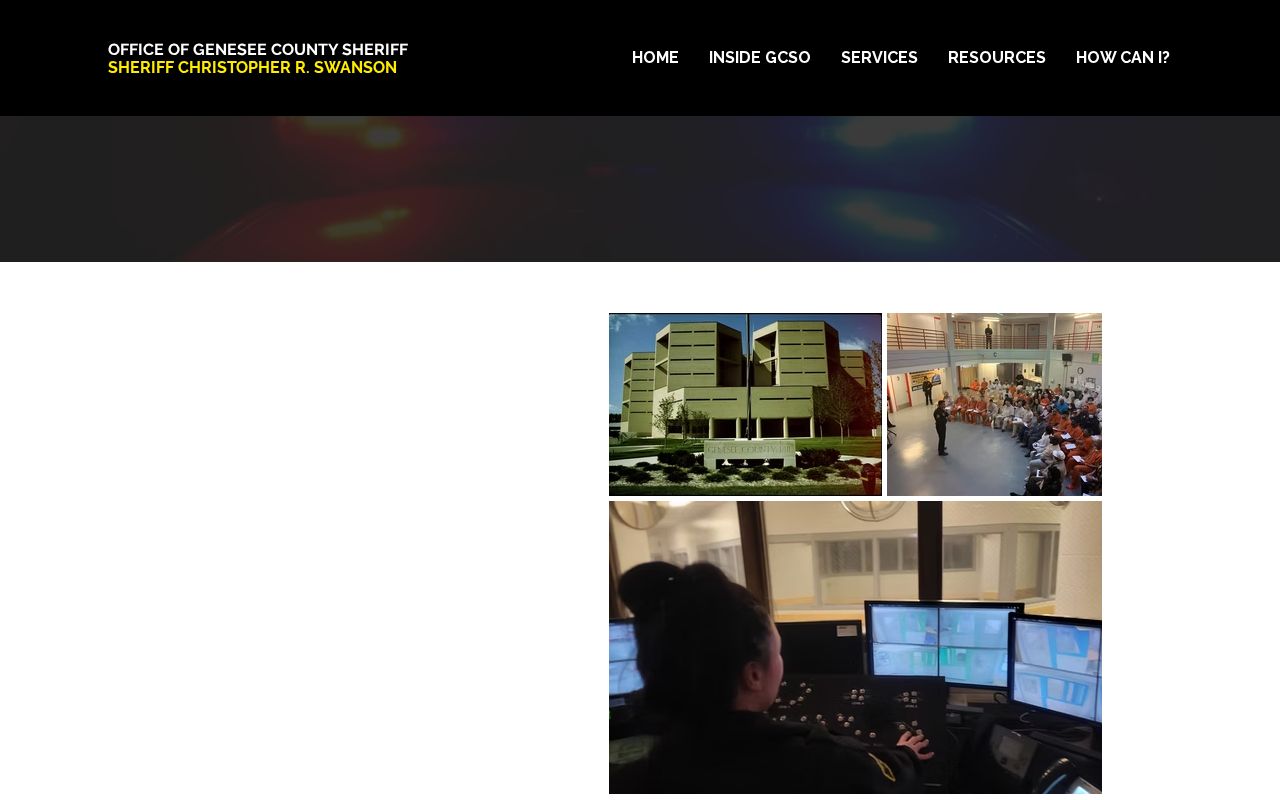 Genesee County arrest booking and jail information page
