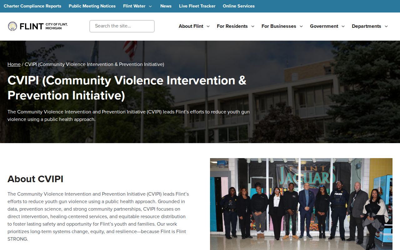 Flint criminal records source for community violence prevention work
